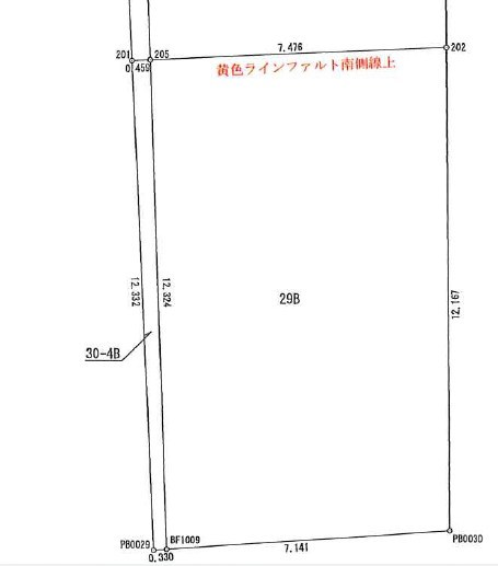 右京区西京極中町 土地 間取図・土地図