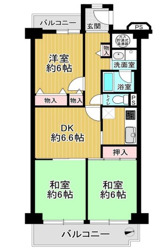 梅津スカイハイツ 間取図・土地図