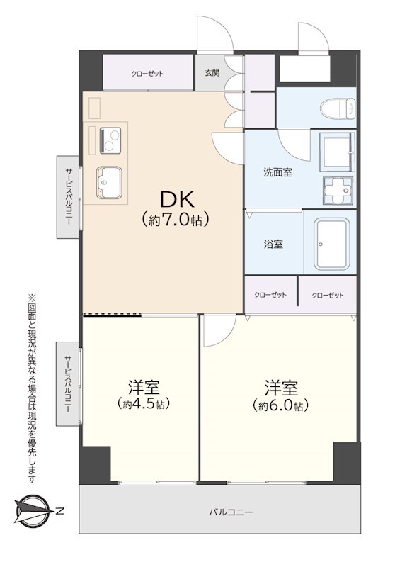 ヴィラロイヤル両国　7階南東角部屋 間取り図