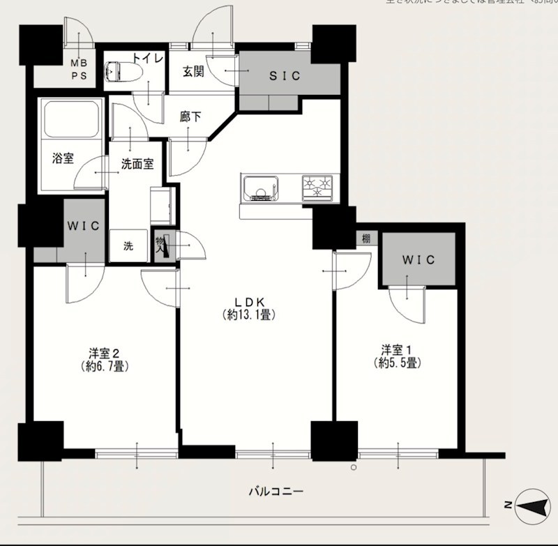 ツインタワー住利毛利館 間取り図