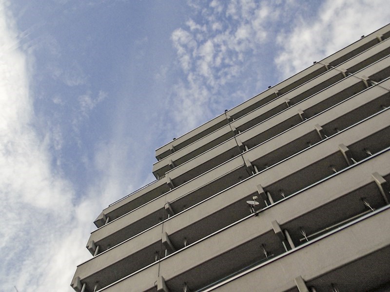 新大橋永谷マンション　7階南西向き 外観写真