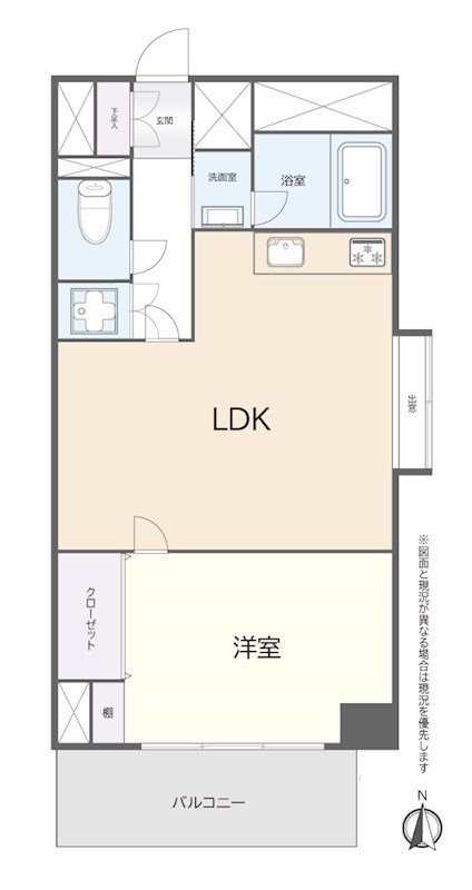 パークハイツ錦糸町第2　3階南東角部屋 間取り図