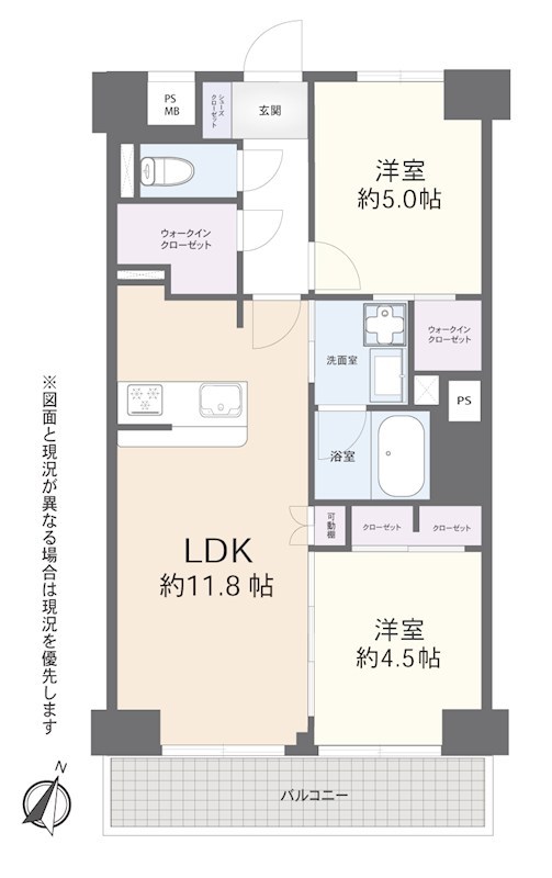 エンゼルハイムリバーサイド両国　6階南東向き 間取り図