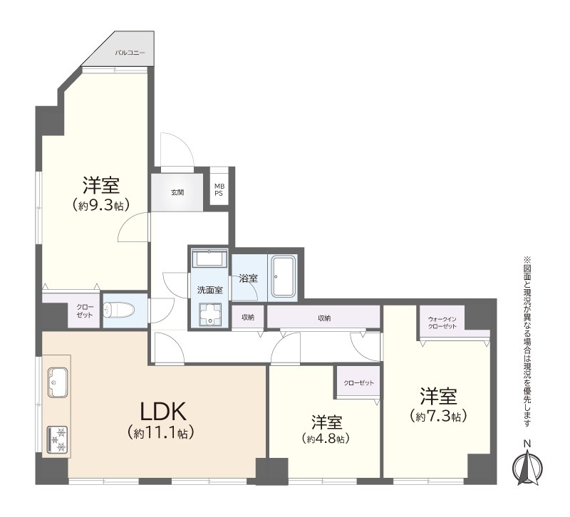 ストークハイム緑町　1階独立住戸 間取り図