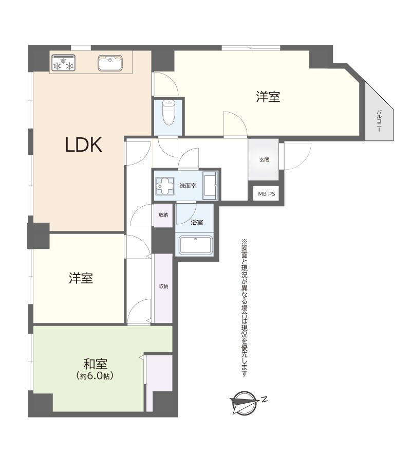 ストークハイム緑町　1階独立住戸 間取り図