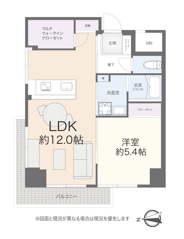 ヴィラロイヤル両国　4階角住戸 間取り図