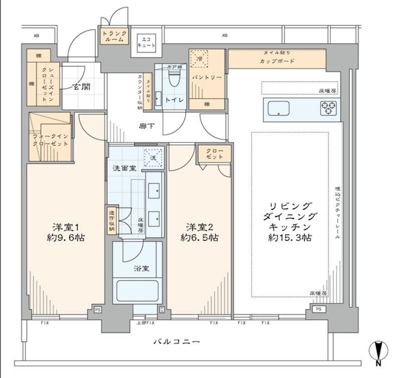 ザ・パークハウス晴海タワーズ　クロノレジデンス 最上階プレミアムフロア 間取り図