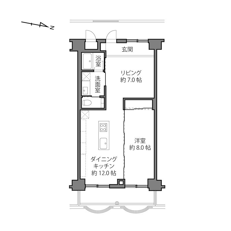 両国パークハウス　無印良品のリノベ 間取り図