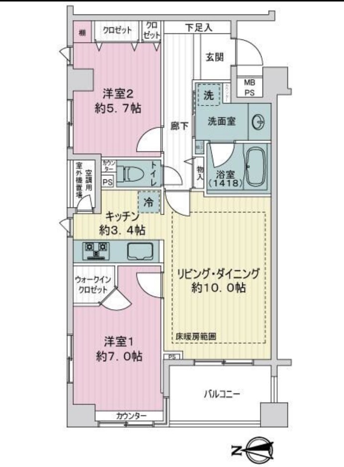 ライオンズシティ錦糸町北斎通り 間取り図