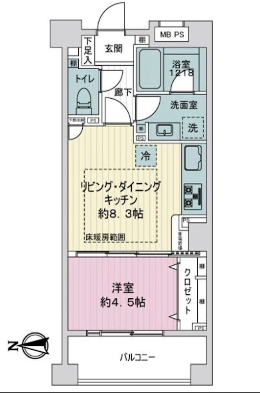 ライオンズシティ錦糸町北斎通り 間取り図