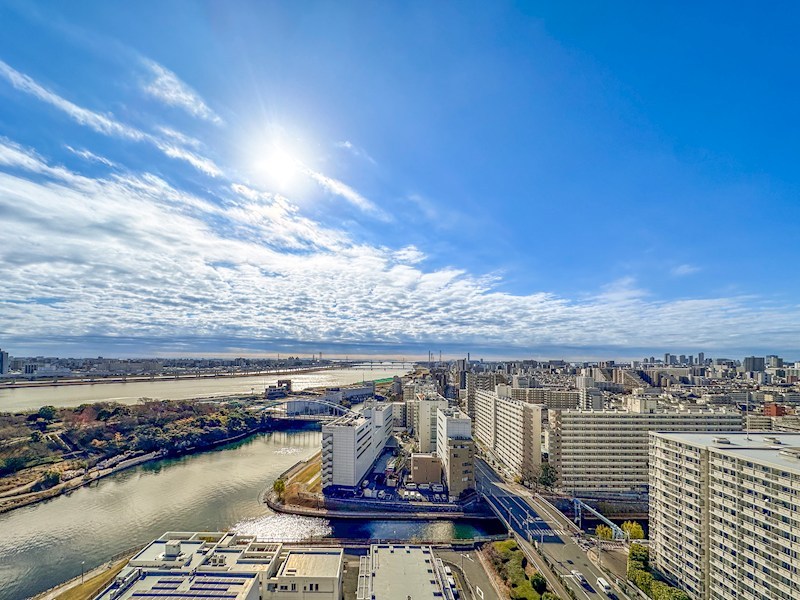 ブルージュ東大島　最上階20階南向き 外観写真