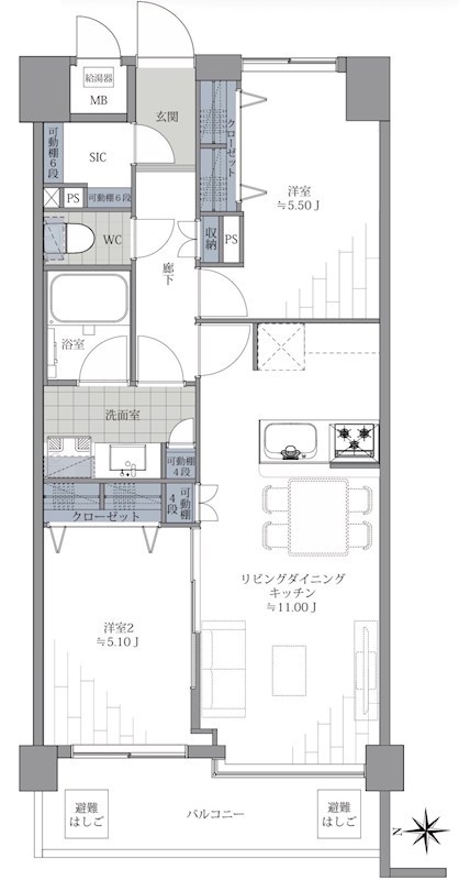 菊川ガーデンハウス 間取り図