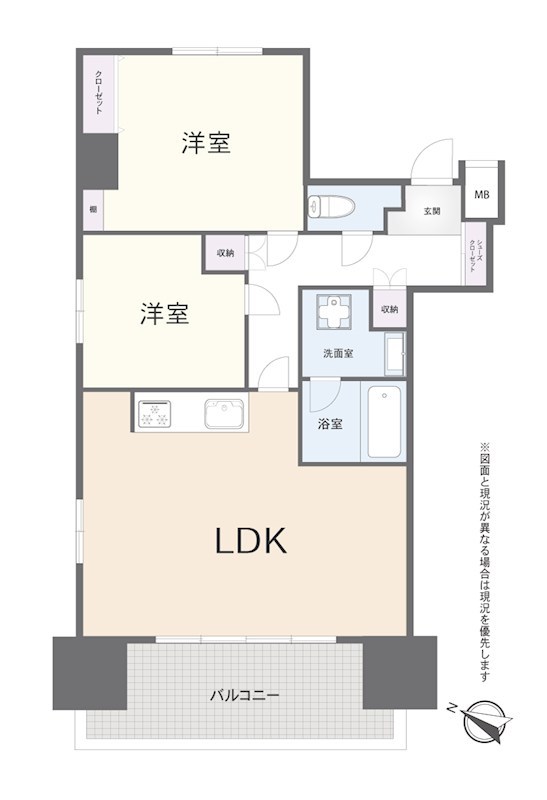 グレイス両国　9階角部屋 間取り図