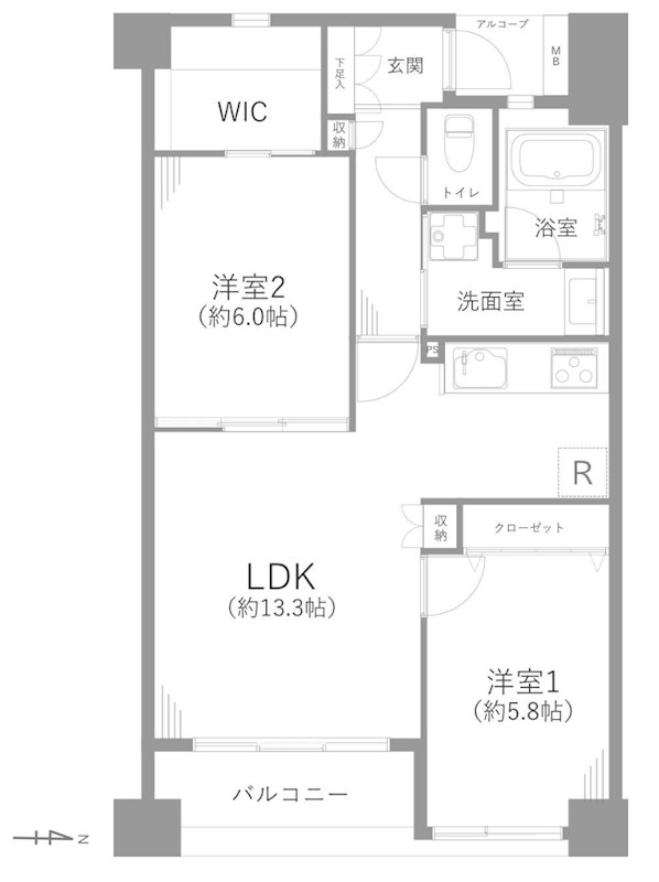 アートコート菊川 間取り図