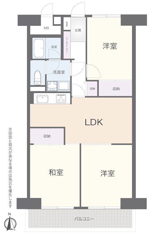 ライオンズステーションプラザ両国　10階南向き 間取り図