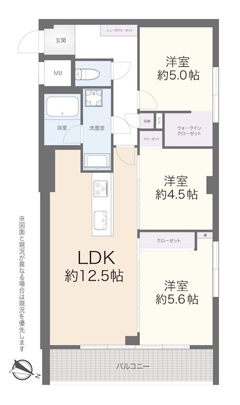 両国マンション　9階角住戸 間取り図