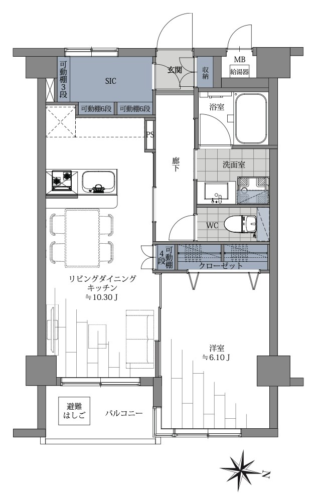 ライツ菊川 間取り図