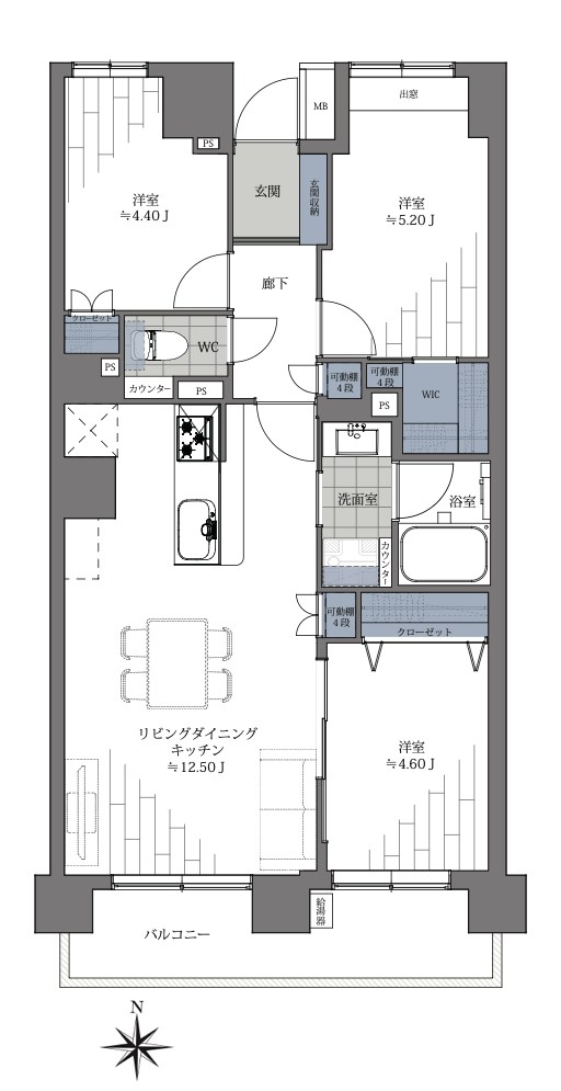 住吉パーク・ホームズ 間取り図