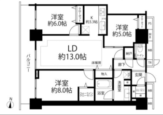 パークハウス清澄白河タワー 間取り図