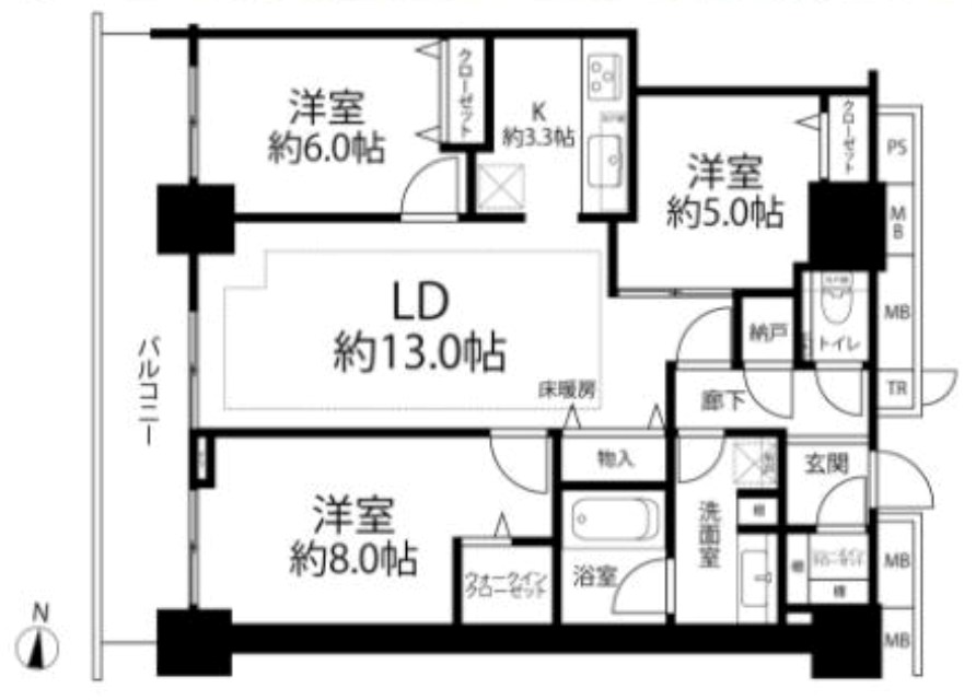 パークハウス清澄白河タワー 間取り図