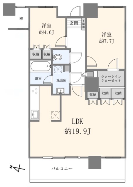 イーストコモンズ清澄白河セントラルタワー 間取り図