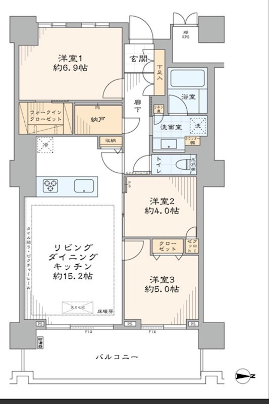イーストコモンズ清澄白河セントラルタワー 間取り図