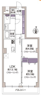 メゾンサンクレール　3階南向き 間取り図