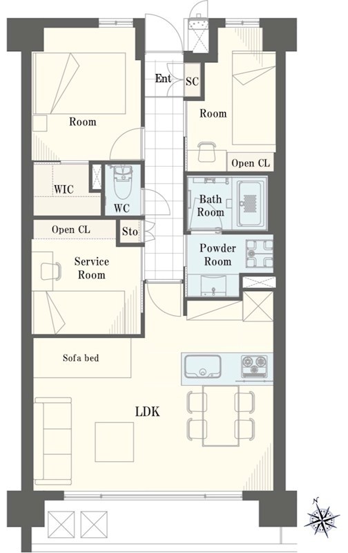 サンヴェール門前仲町 間取り図