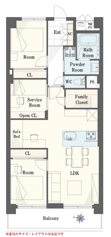 コープ野村亀戸　西棟 間取り図