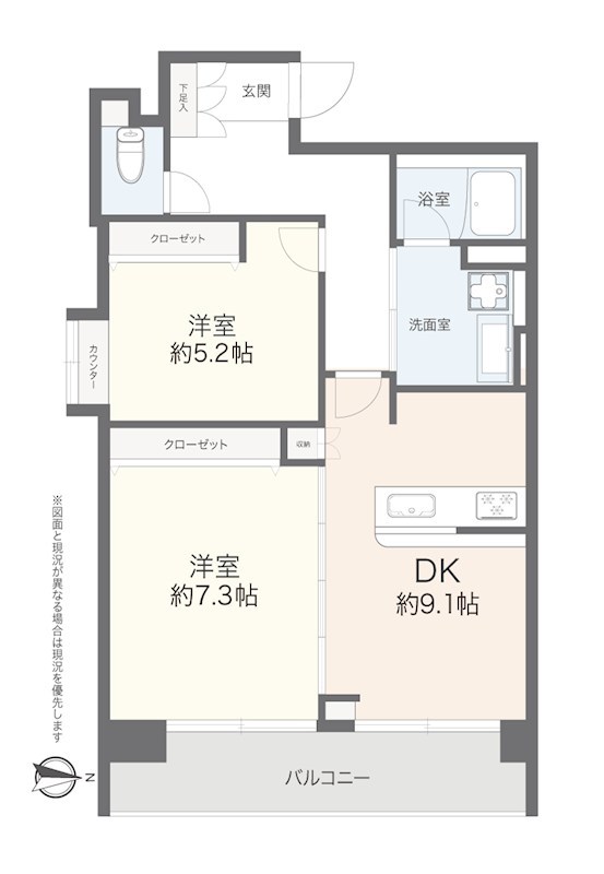 アーバンメゾン東大島　12階南東角住戸 間取り図