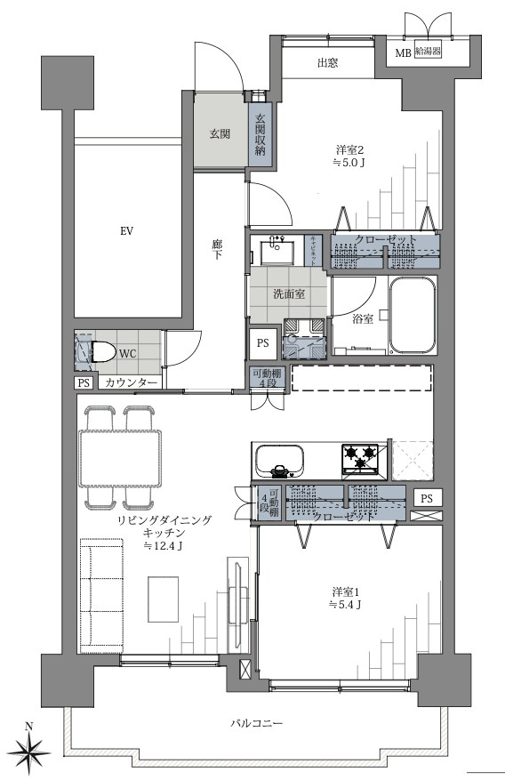 ヴェルビュ錦糸町 間取り図