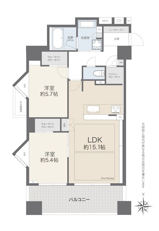 ライオンズステージ門前仲町冬木 間取り図