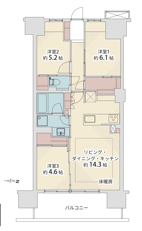 メイツ深川住吉 間取り図