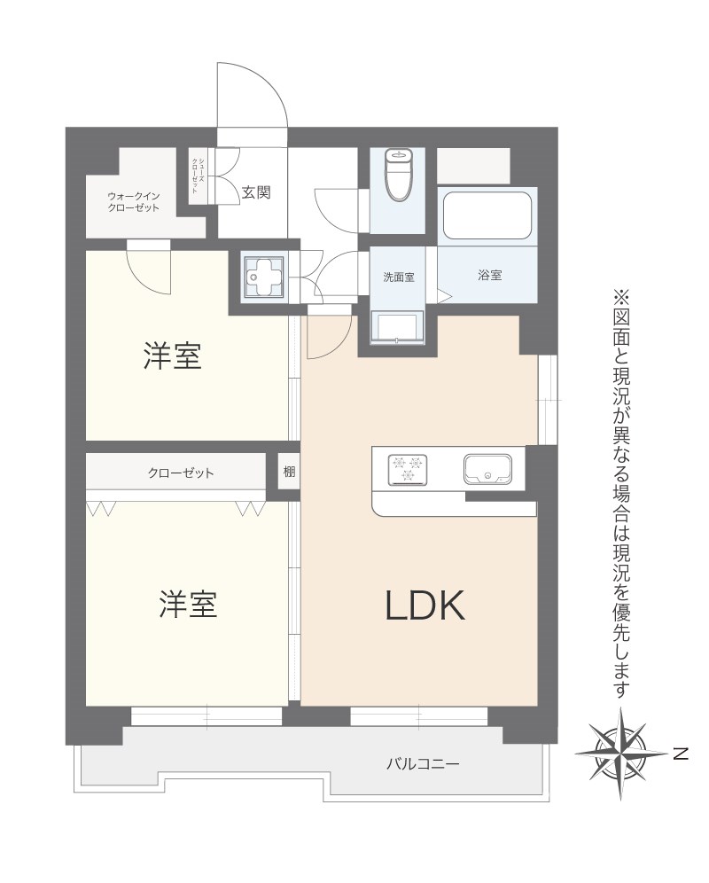 シュロス錦糸町　最上階角住戸 間取り図