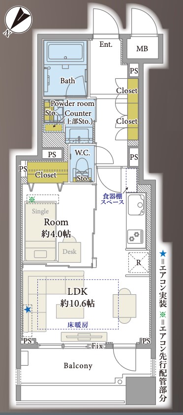 日本橋ヴォアール 間取図・土地図