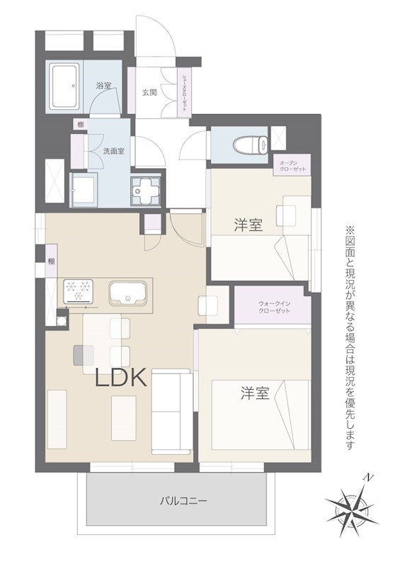 ストーク両国秀山　3階3方向角住戸 間取図・土地図
