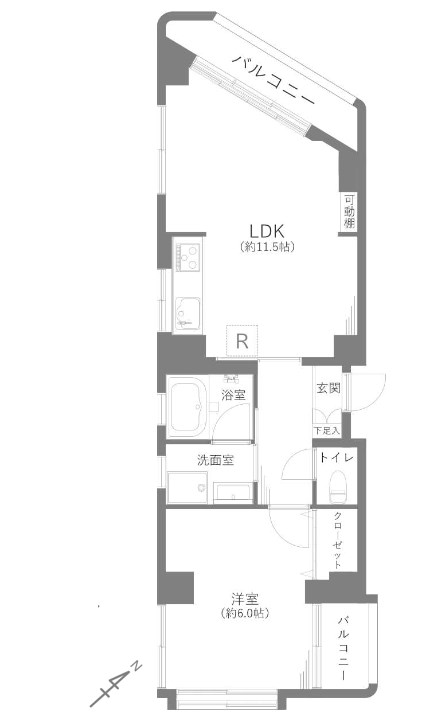 パレスサンセイ 間取図・土地図