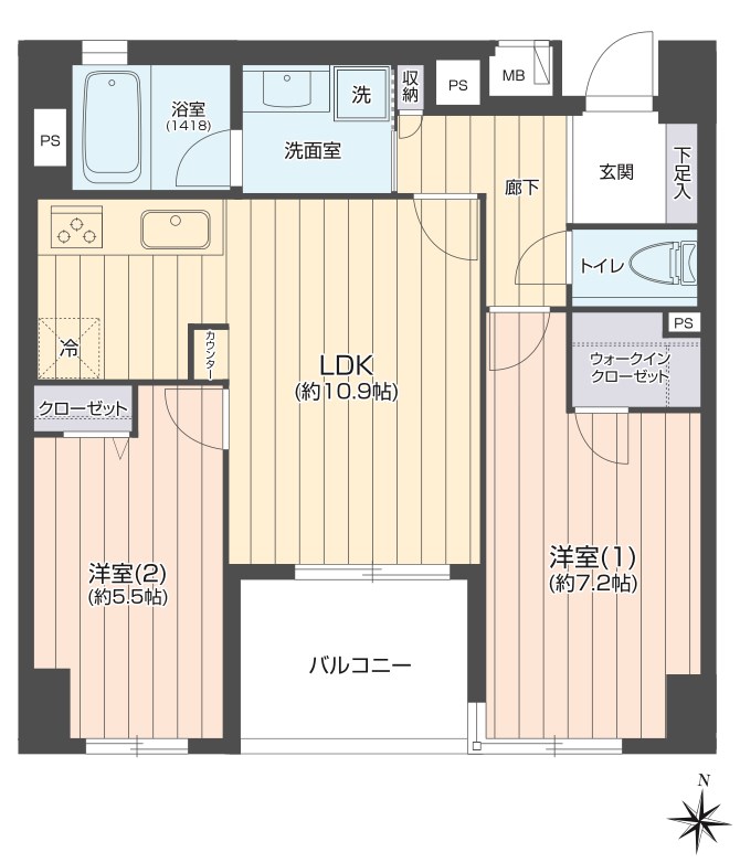 レクセルマンション錦糸町 間取図・土地図