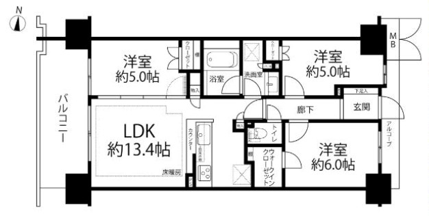 シャリエ清澄白河 間取図・土地図