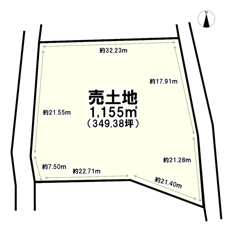 北杜市高根町村山西割　売土地 間取図・土地図