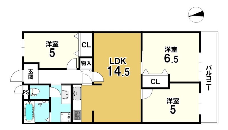 豊中緑丘パークマンション 間取図・土地図