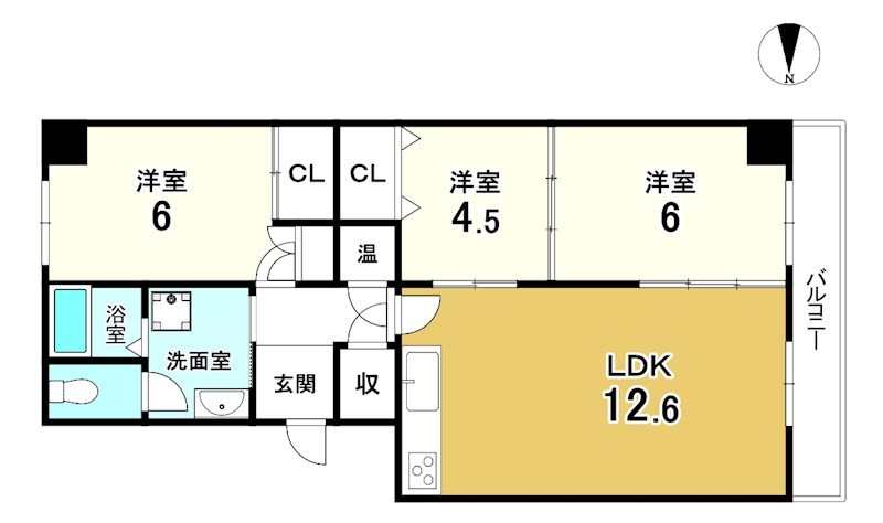 緑地公園リッツハウス 間取図・土地図