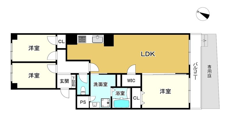 吹田ロイヤルマンション 間取図・土地図