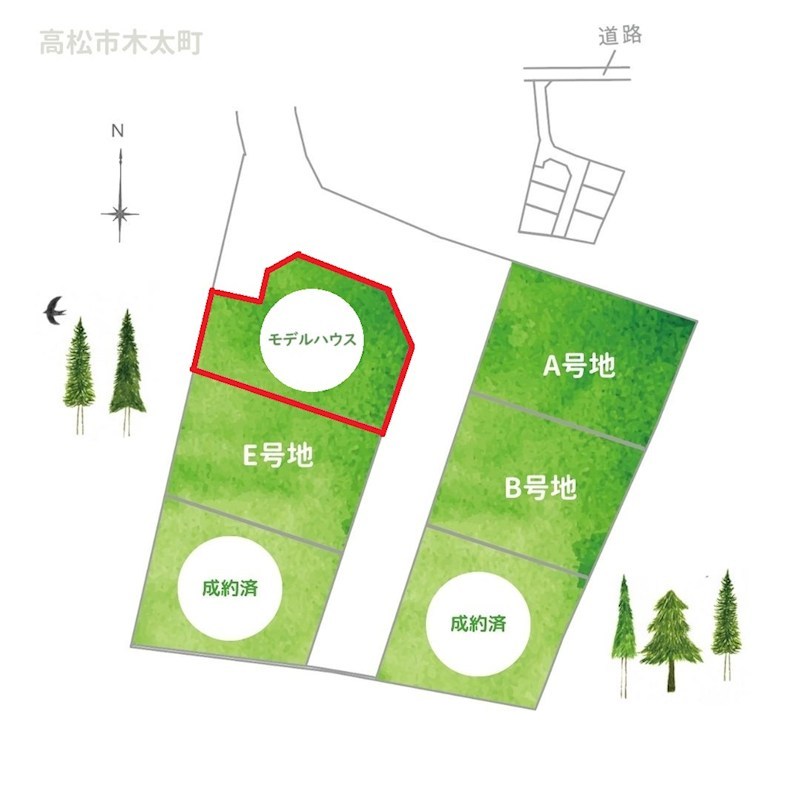 【6/19値下げ】高松市木太町　新築戸建 全体区画図