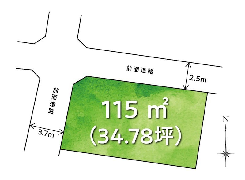 高知県高知市介良乙 間取図・土地図