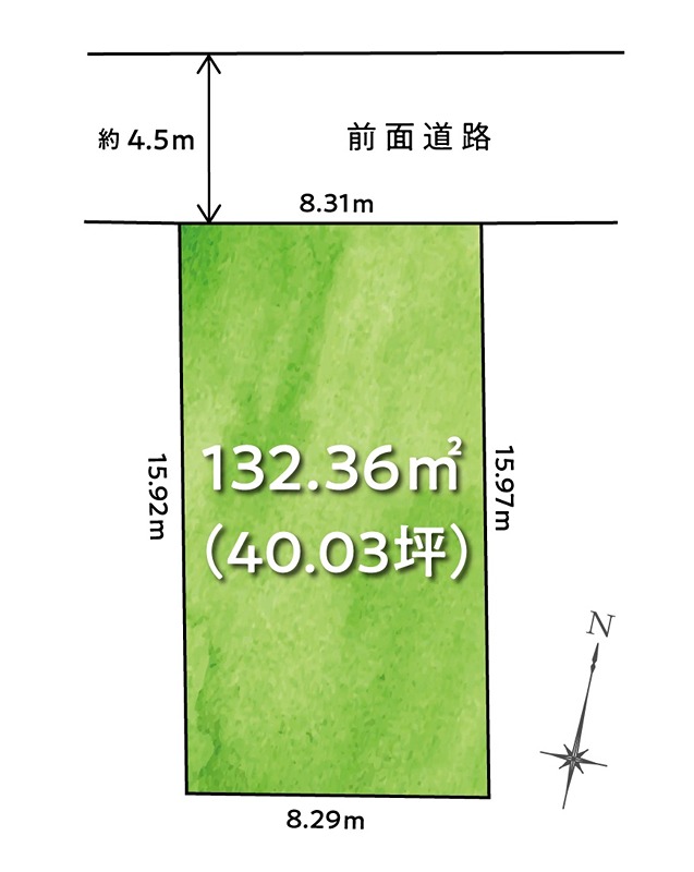 高知市十津３丁目　売土地 間取図・土地図