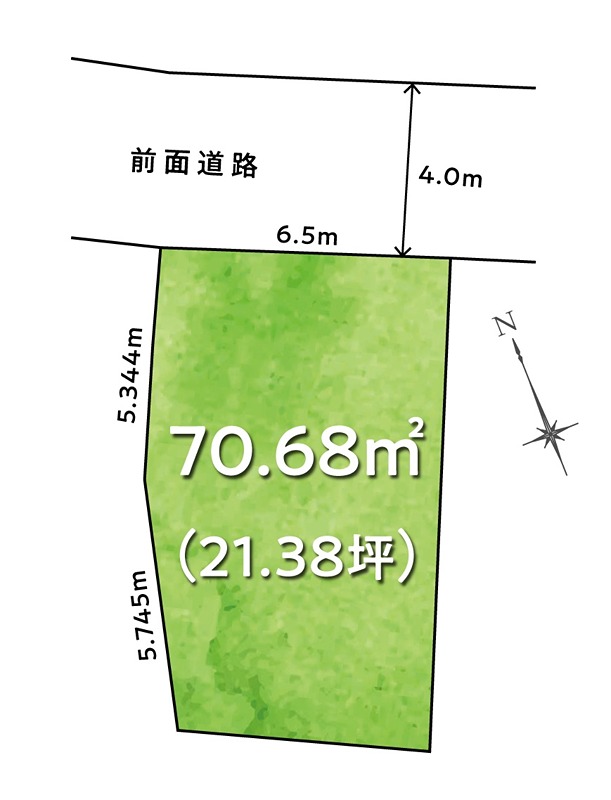 高知市朝倉丙　売土地 間取図・土地図