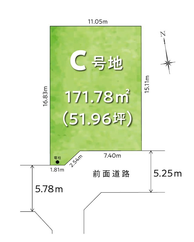 【3/2区画図追加】F-TOWN太田下町　C号地 間取図・土地図