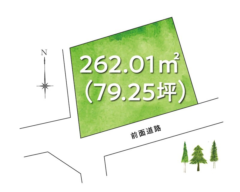 香美市土佐山田町北本町上１丁目　売土地 間取図・土地図