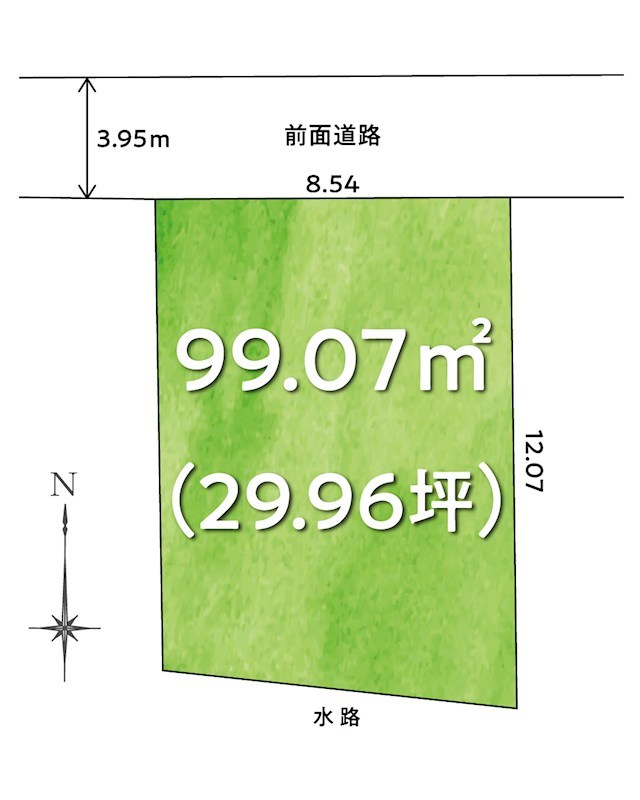 【12/20新着】高知市薊野西町1丁目　売土地 間取図・土地図